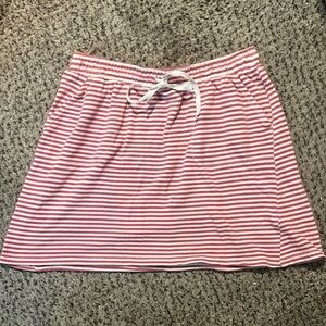 Max Studio Red & White Striped
Cotton Skirt with Pockets EUC